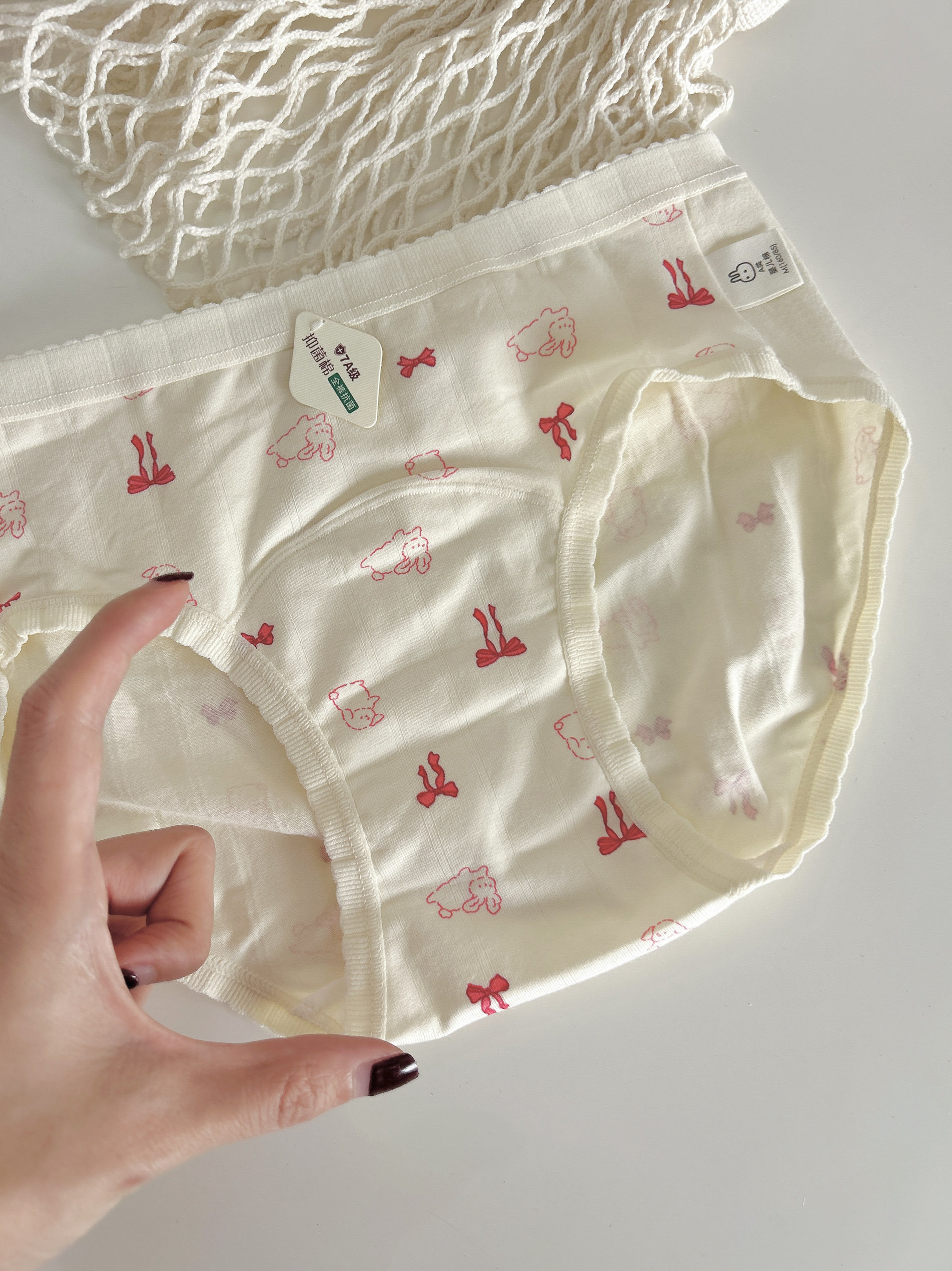 裆部加长！纯棉7A类纯棉全棉少女三角内裤中腰舒服透气薄甜美可爱,淘宝优惠券,粉丝福利购,淘宝优惠卷