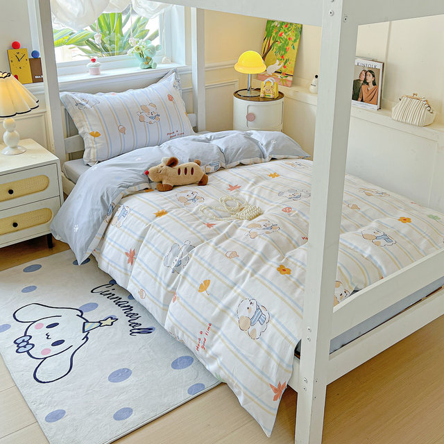 2025 new 100% pure cotton college student three-piece set