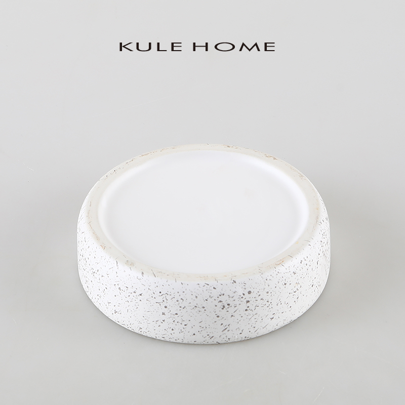 KULE HOME ins创意陶瓷烛台摆件餐桌香薰蜡烛台拍照装饰布置道具-图2