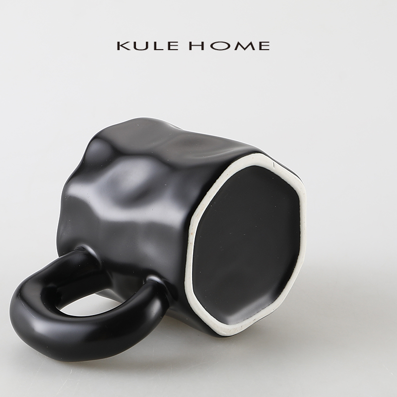 KULE HOME 高颜值陶瓷马克杯牛奶杯早餐杯家用餐具简约情侣水杯子 - 图1