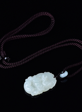 生肖宝瓶吊坠玉兔项链