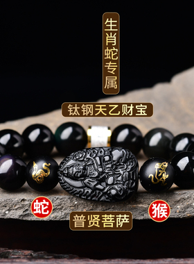 属蛇人本命佛守护神2026年生肖蛇普贤菩萨猴蛇赴吉瑞六合手串手链