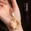 Blonde crystal bracelet ring anti-fall lanyard jade hand twist anti-loss hanging decoration pendant mobile phone chain