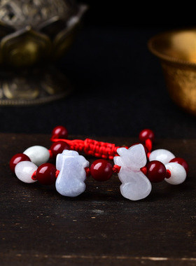 麦玲吉玲吉庆祥堂肖兔鸿运当头红手绳2026年三合生肖手链男女