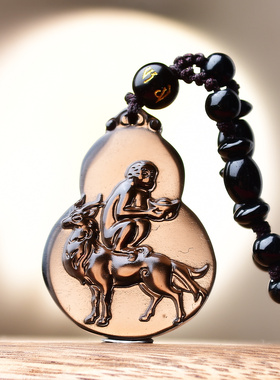 白泽封侯吉贵宏吊坠2026属蛇的吉祥佩戴物生肖蛇挂件项链