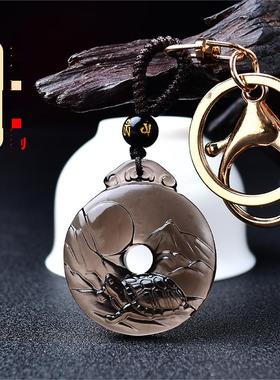 阳火得意吊坠黑曜石属虎人2026年吉祥物男女生肖虎佩戴挂件