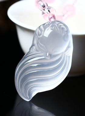 粉晶紫水晶黄水晶小狐狸星元宿烈焰赤狐曼唯情意缘狐项链