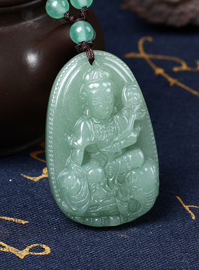 绿东陵本命佛守护神普贤菩萨曼唯肖龙佛谛坠曼唯肖蛇本命佛