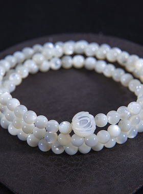 原创多圈爆款女士简约母贝手串