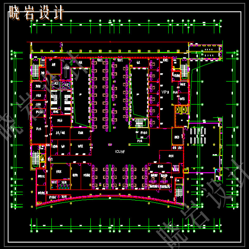 医院净化工程设计手术室产房ICU供应室血透室工装CAD代画3D效果图-图0