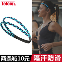 Dragon hair with female sports head with head stirrup and sweat with running yoga suction Sweat with protective head non-slip woven bunch hair band