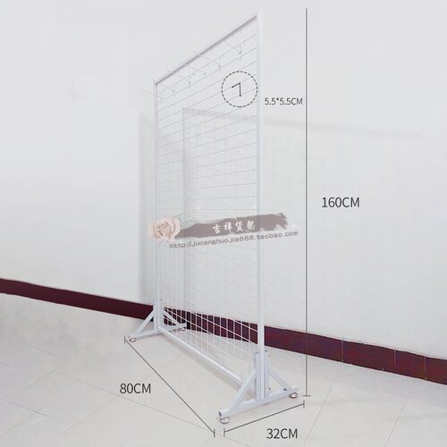 货架铁网格网架铁丝网展示网格幼儿园作品置物架收纳铁艺网格挂钩 - 图2