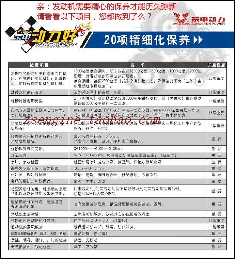 ZSengine宗申三轮摩托车发动机力之星越野弯梁太子原厂配件直营店 - 图0