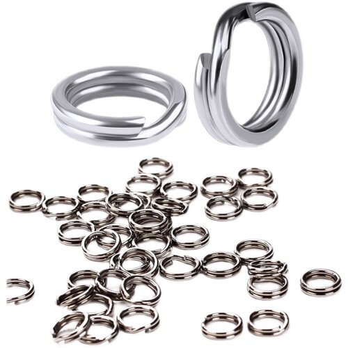海钓铁板环路亚环双圈连接环开口环不锈钢压扁环split ring - 图2
