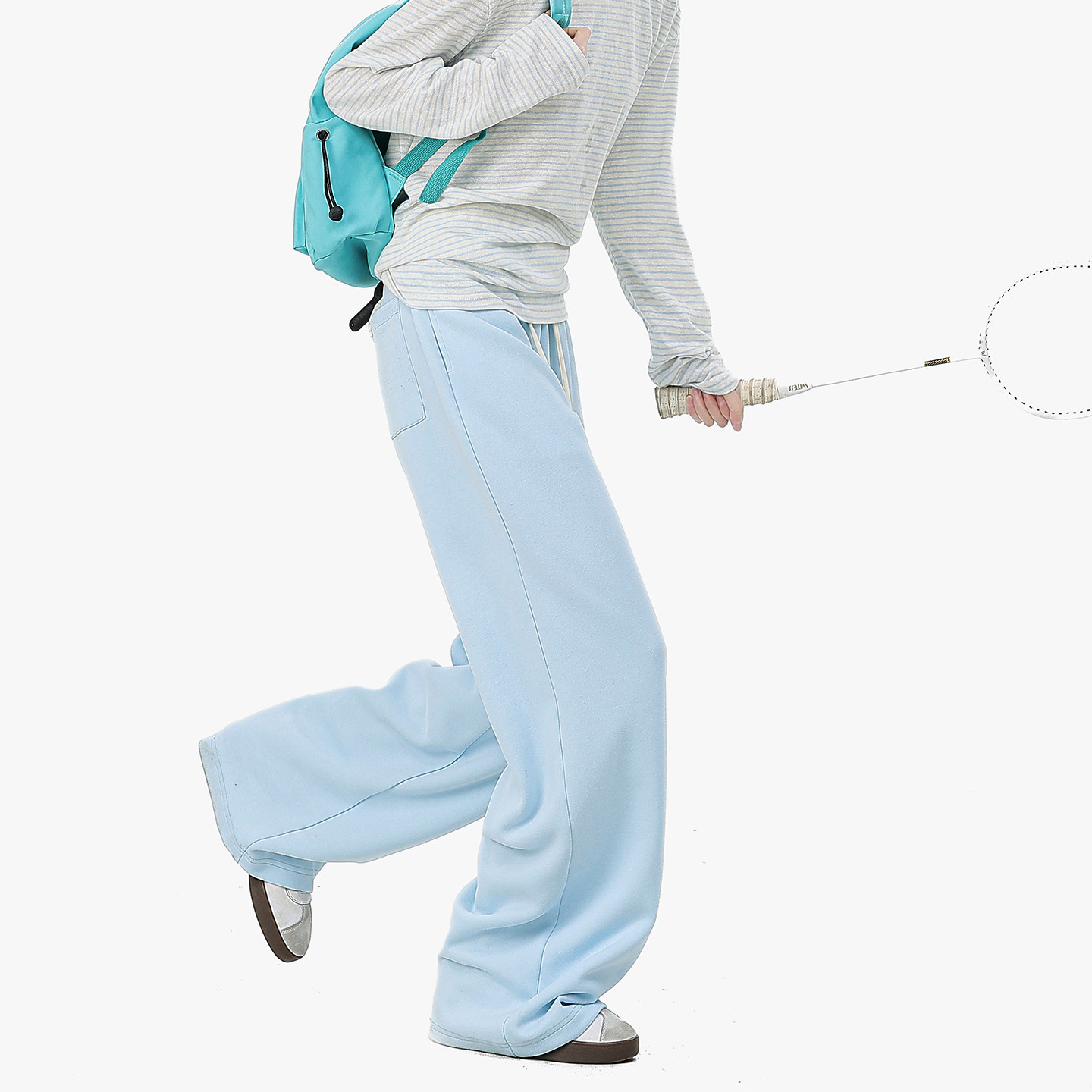 MANYSTON美式潮牌320g重磅磨毛阔腿卫裤男款春秋季情侣抽绳休闲裤,淘宝优惠券,粉丝福利购,淘宝优惠卷