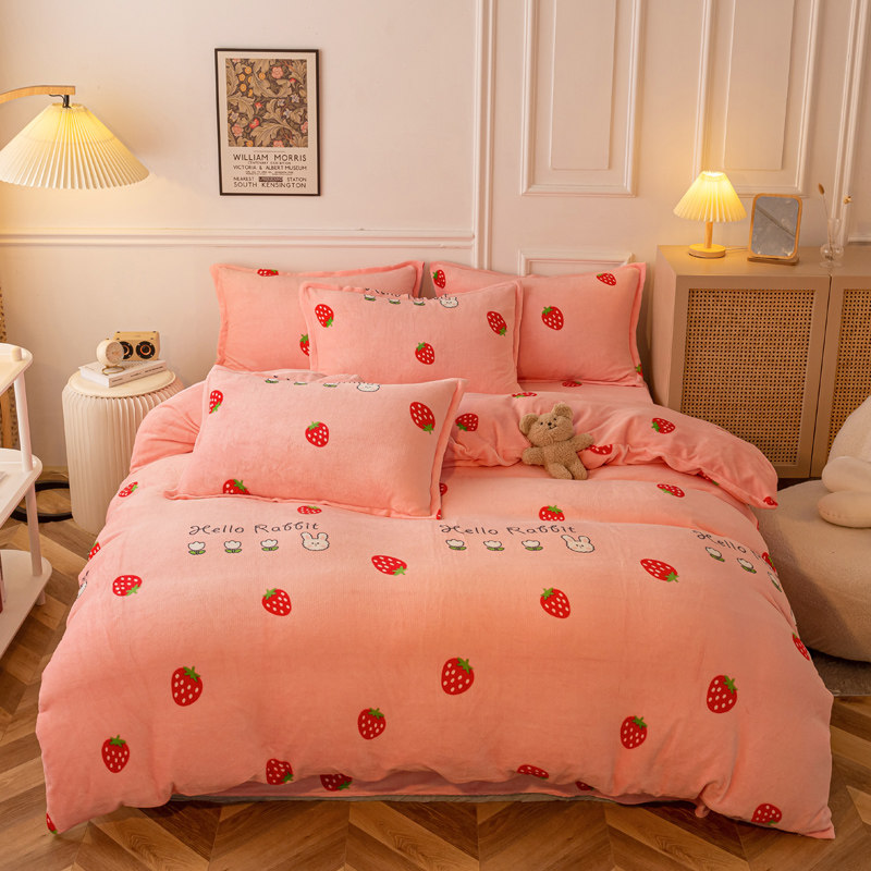 公主风珊瑚绒单件牛奶绒加绒被套少女心冬季双面绒保暖被罩法兰绒,淘宝优惠券,粉丝福利购,淘宝优惠卷