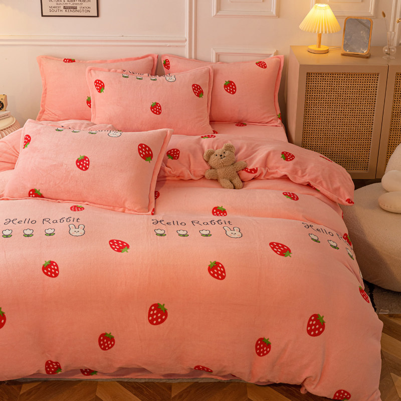 公主风珊瑚绒单件牛奶绒加绒被套少女心冬季双面绒保暖被罩法兰绒,淘宝优惠券,粉丝福利购,淘宝优惠卷