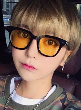 方形小框墨镜潮男女同款可配度数