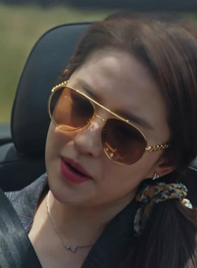 刘亦菲同款墨镜女渐变茶色蛤蟆镜