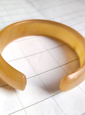 牛角镯子女饰品羊角宽手环