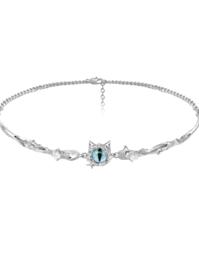 新潮冷淡风格猫眼睛项链女个性