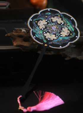 十二花神螺钿扇手工DIY团扇
