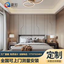 Hard Bag Background Wall Modern Light Extravagant TV Wall Bedroom Bedside Sofa Simple pure color Soft and soft bag Wall wall panel