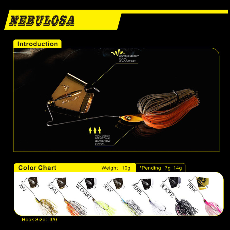 艾利特ELITELURE 云豹 复合亮片路亚饵水面拖拉机10克硬饵鲈鱼饵 - 图0