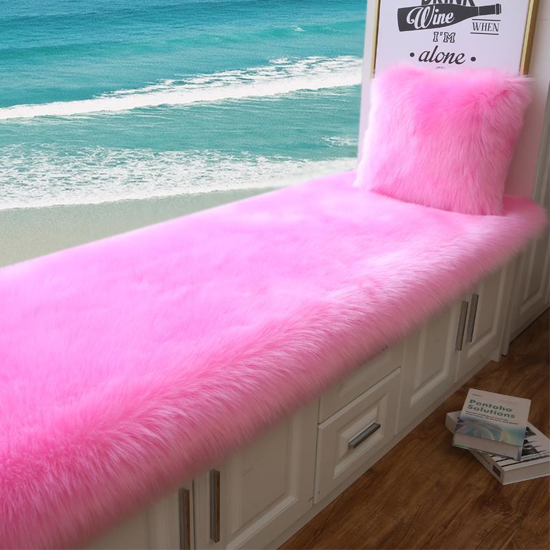 加厚长毛绒飘窗垫窗台垫阳台榻榻米网红卧室床边垫子四季款可定做-图1