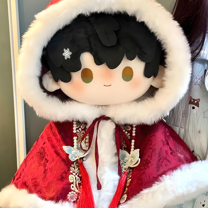 40cm厘米娃衣古风刺绣斗篷棉花娃娃衣服坐姿无属性玩偶拜年服替换,淘宝优惠券,粉丝福利购,淘宝优惠卷