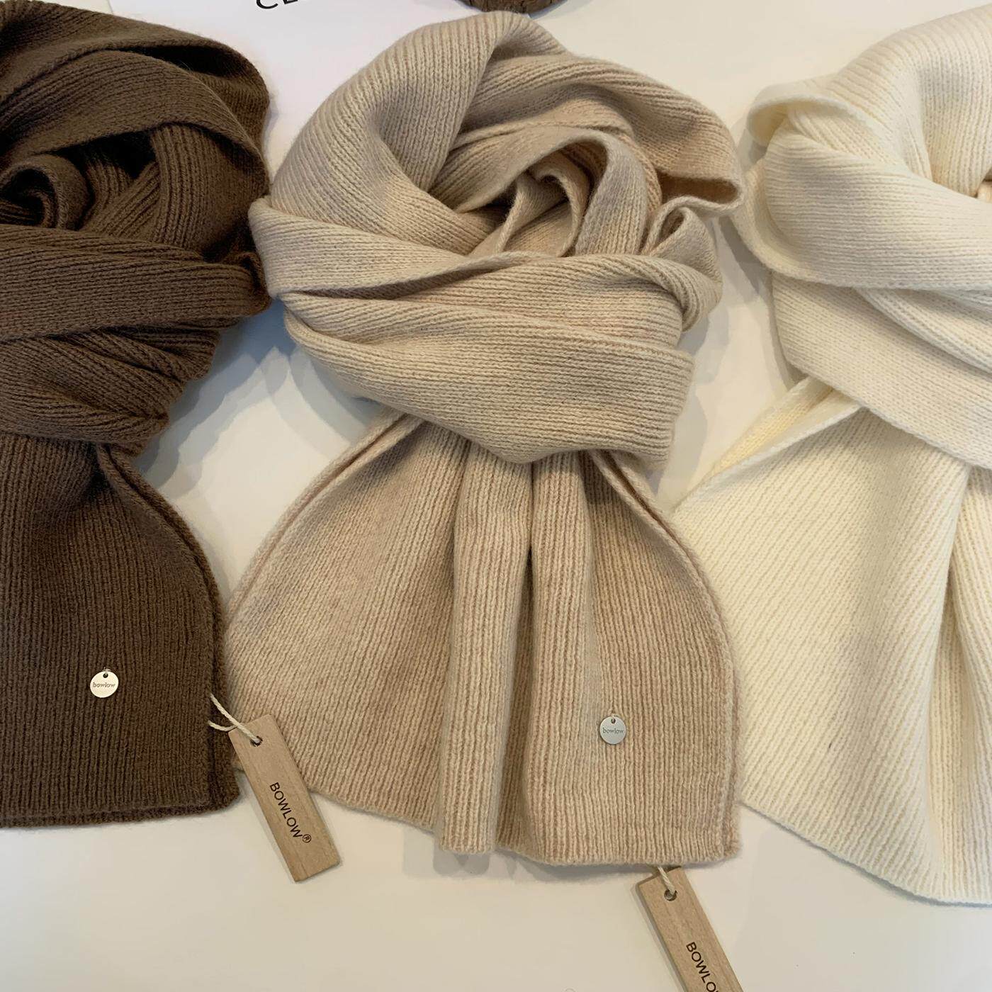 加厚兔绒混纺围巾女秋冬季2025新款韩版时尚洋气百搭软糯情侣围脖 - 图3