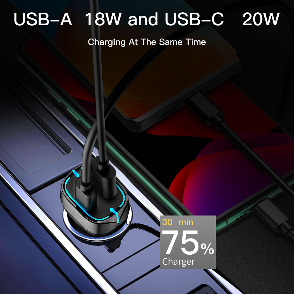 新款PD20W车载充电器QC3.0/4.0车充 迷你双口USB超级快充40W车充_小淘网络创业联盟_3C数码配件-第4张图片-提都小院