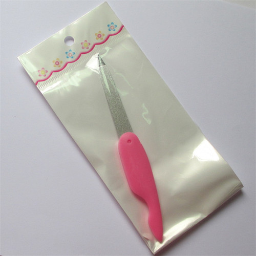 小鸟折叠指甲锉打磨条美甲专用搓条双面磨砂不锈钢指甲锉刀1支装 - 图1