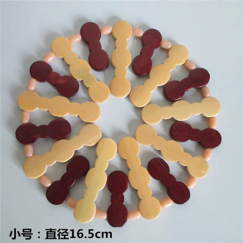 Huayuan квадратная бамбуковая подушка для блюд круглой бамбуковой блюда подушка для горсовой накладки чаши для прокладки теплоизоляция Coaster Coast