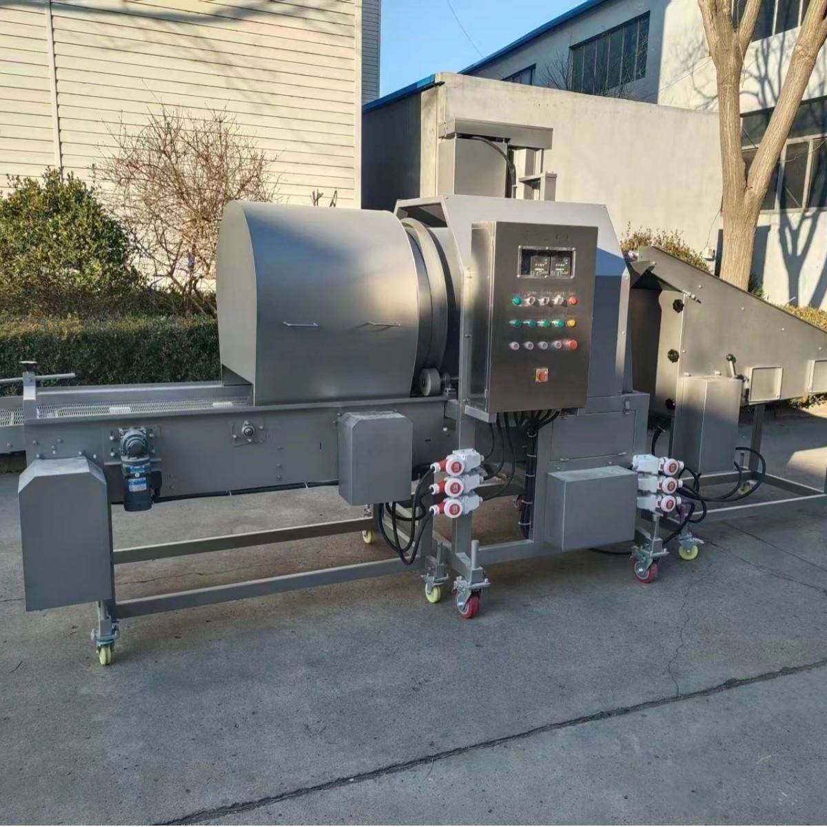 4.t肉块裹粉设备全自动巴沙鱼滚筒式上粉机调理品上浆裹粉机器,淘宝优惠券,粉丝福利购,淘宝优惠卷