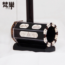 Play the Mongolian national pulling strings to play the tenor black sandalwood material tenor four-hu musical instrument giving accessories a lot of money