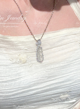 QnJewelry/ 富家千金大豆子 天然缅料水沫玉s925纯银项链