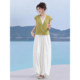 Mohan Yimei ປອມຊຸດສອງສິ້ນທີ່ມີ ramie ແລະ Tencel