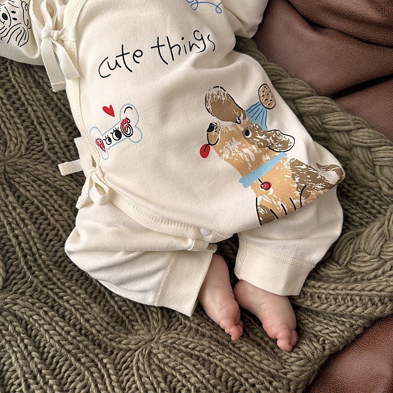 新生婴儿儿衣服纯棉a类连体哈衣男女宝宝春秋季绑带和尚爬服薄款,淘宝优惠券,粉丝福利购,淘宝优惠卷