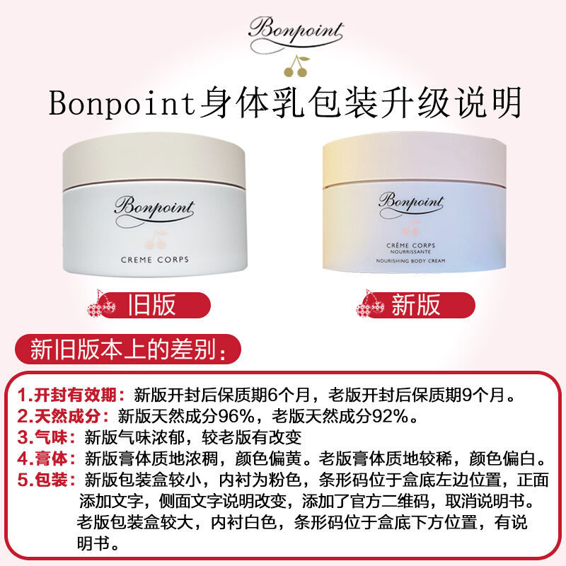 【现货】新鲜批次法国本土版 Bonpoint身体乳霜婴幼儿童BP 150ml-图1