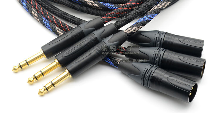 进口CANARE卡农公母转6.35对大三芯TRS平衡音频调音台XLR卡侬线 - 图2