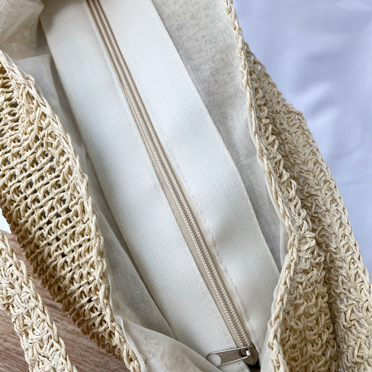 韩国chic度假风夏季编织草编包单肩大容量购物袋沙滩包背心包草包