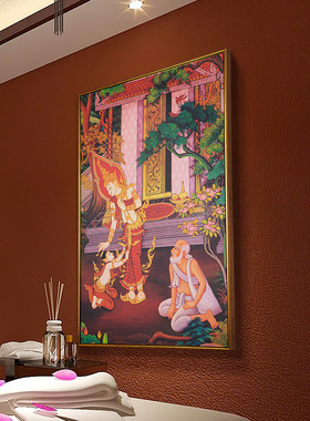 艺术油画布人物装饰画客厅办公室