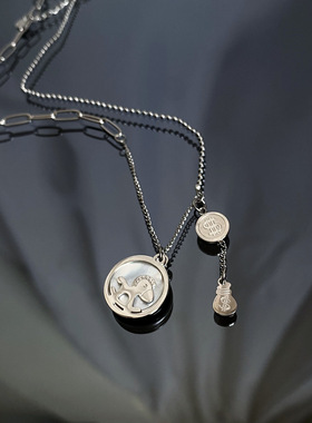 马上有钱钛钢不掉色项链设计感金