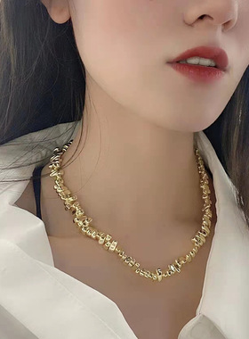 CCYOUPIN夏日新品碎银几两项链碎银子锁骨链轻奢气质小众高级颈链