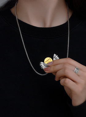 向日葵太阳花项链新款女男ins