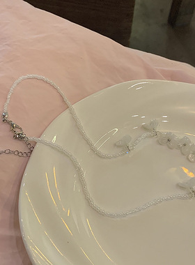 少女心可爱水晶花朵项链