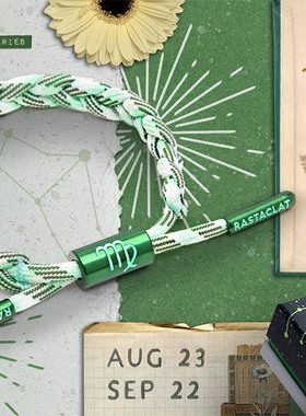 rastaclat美国处女座鞋带手链