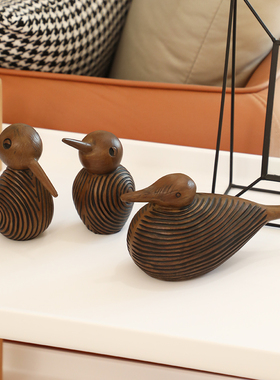 啄木鸟摆件书房酒柜高级感装饰品