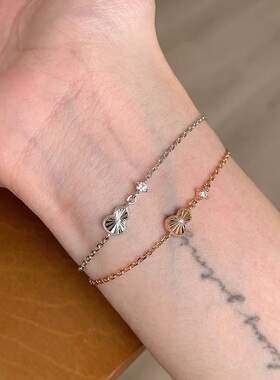 S925纯银手链葫芦镭射轻奢高端小众级设计感新中式国风镶钻锆石潮